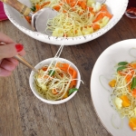 Rice Spaghetti with Carrot & Squash